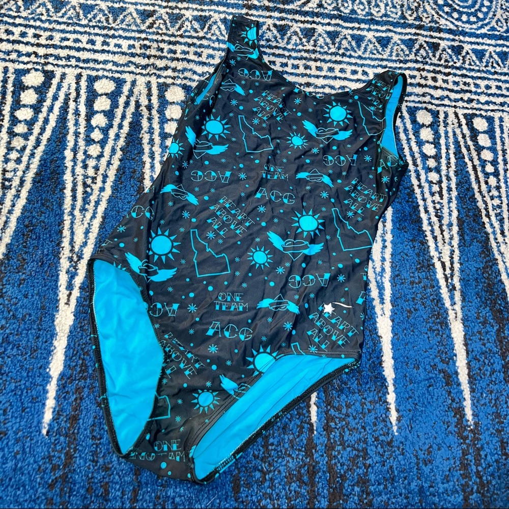 Women's Destira Idaho Black & Blue Celestial Bodysuit